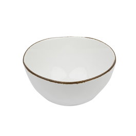 Avet Bol 15 cm | Juego de 6 Piezas de Gres Stoneware | Colección Reactive White